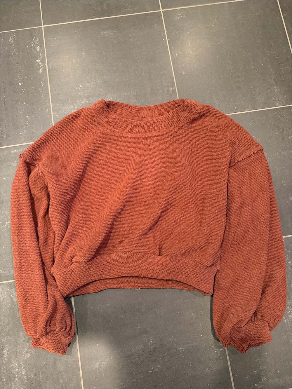 Free People Beach Rust Knit Pullover Sweater size XS